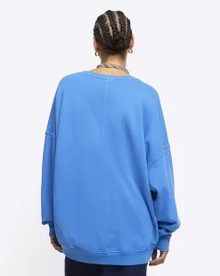 Blue oversized sweatshirt