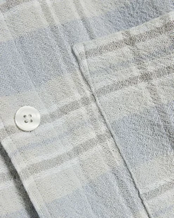Blue regular fit check long sleeve shirt