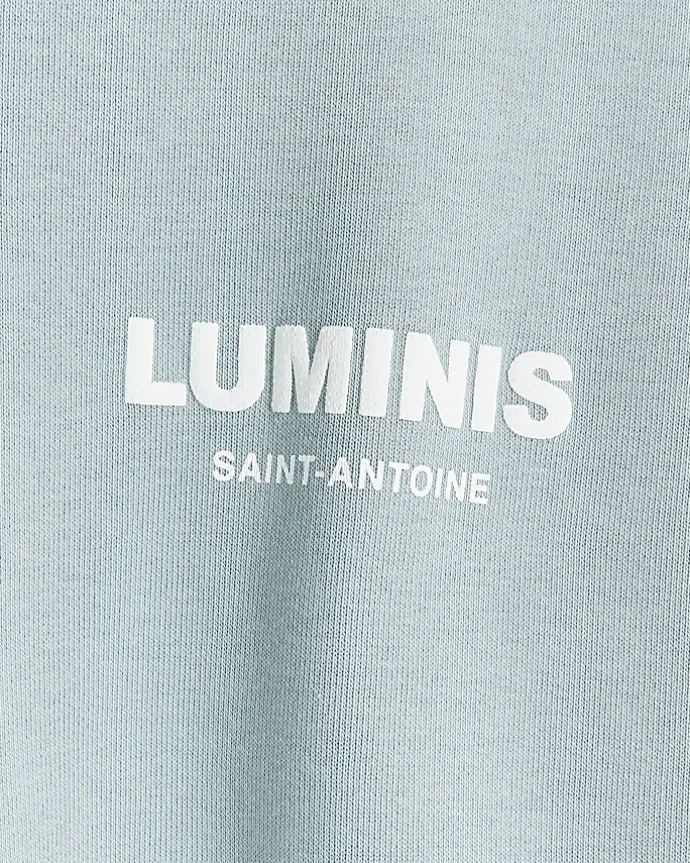 Blue regular fit graphic sweatshirt