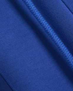 Blue side stripe wide leg joggers