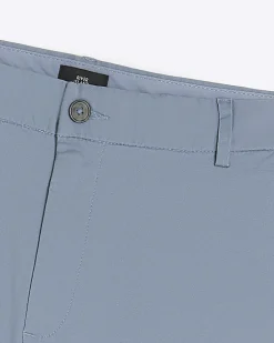 Blue skinny fit chino shorts