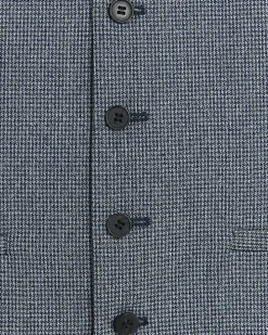 Blue skinny fit dogtooth waistcoat