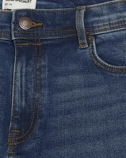 Blue skinny fit faded jeans