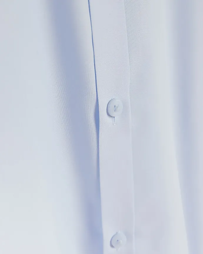 Blue slim fit short sleeve shirt