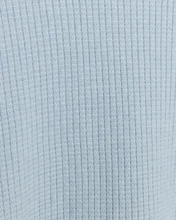 Blue slim fit waffle texture jumper