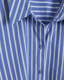 Blue stripe long sleeve shirt