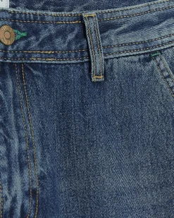 Blue wide leg cargo jeans