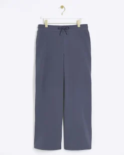 Blue wide leg joggers