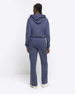 Blue wide leg joggers