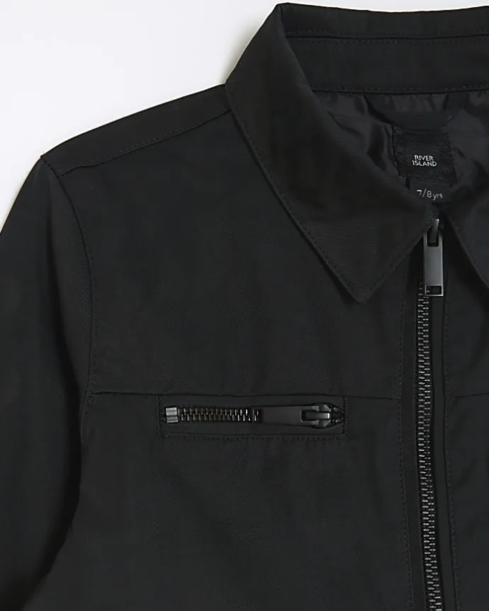 boys black tech shacket
