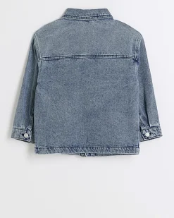 Boys blue badged chore jacket