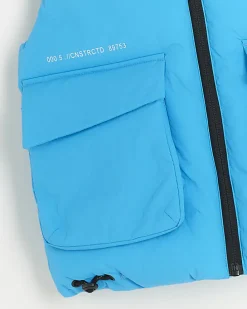Boys blue hooded gilet