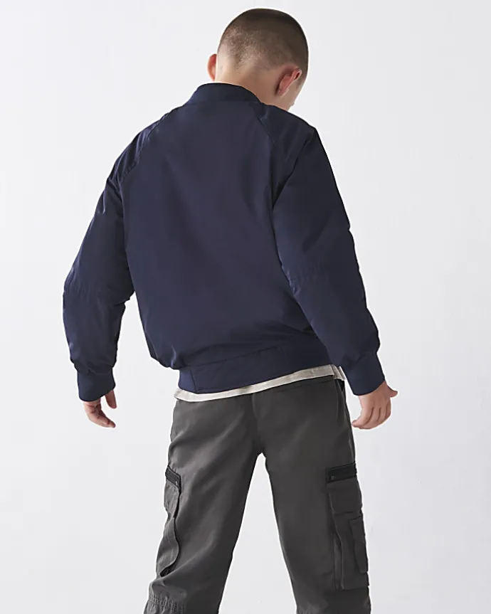 Boys navy bomber jacket
