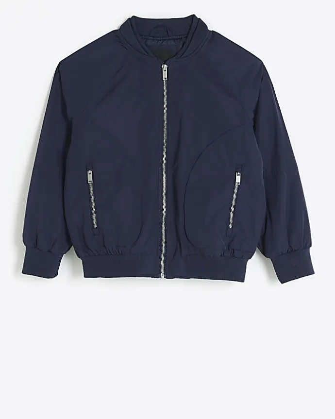 Boys navy bomber jacket