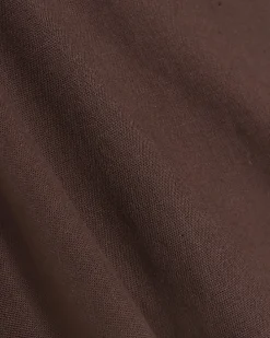 Brown button up sleeveless top with linen
