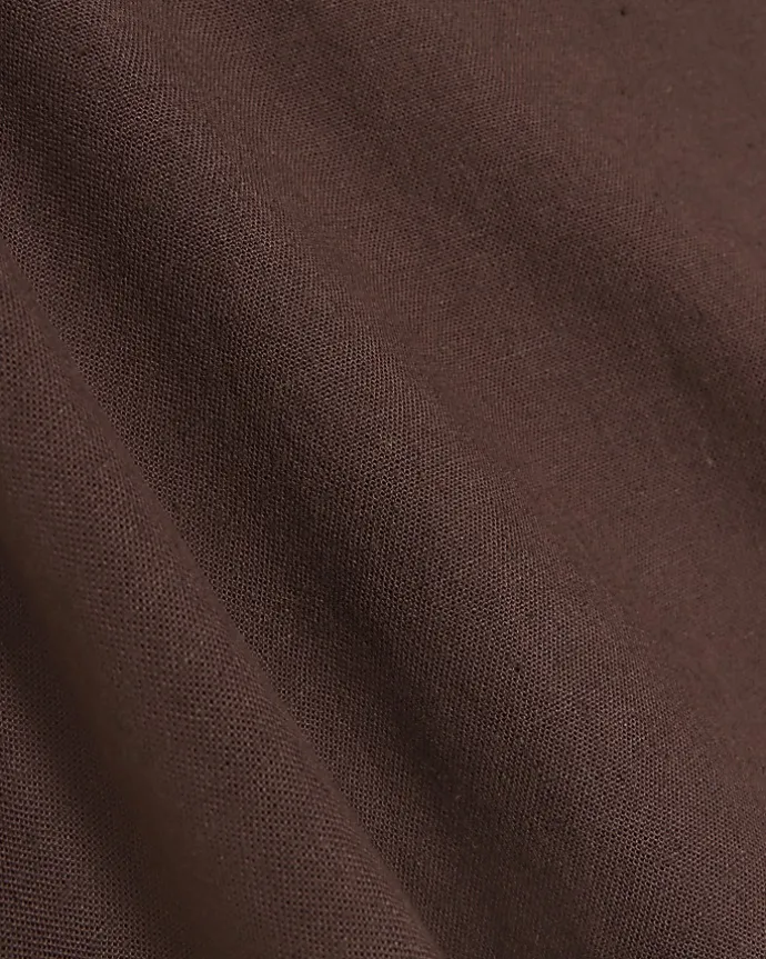 Brown button up sleeveless top with linen