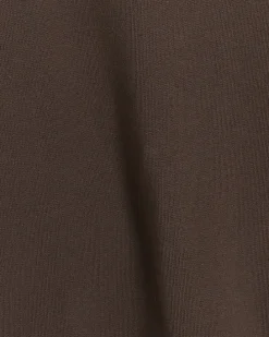 Brown crop plain sweatshirt