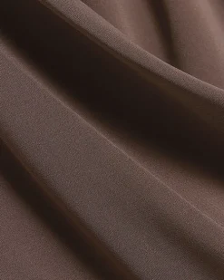 Brown drape wrap bodycon mini dress