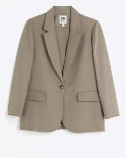 Brown light relaxed blazer