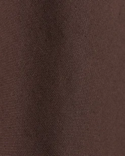 Brown maxi bias skirt with linen