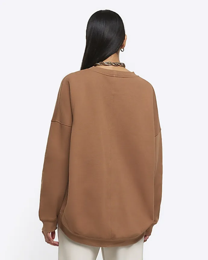 Brown oversized sweatshirt