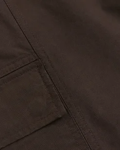 Brown regular fit seam cargo trousers