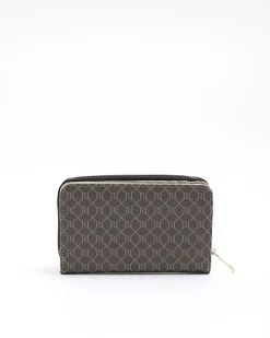 Brown RI monogram envelope purse