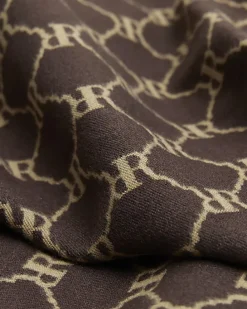 Brown RI monogram scarf