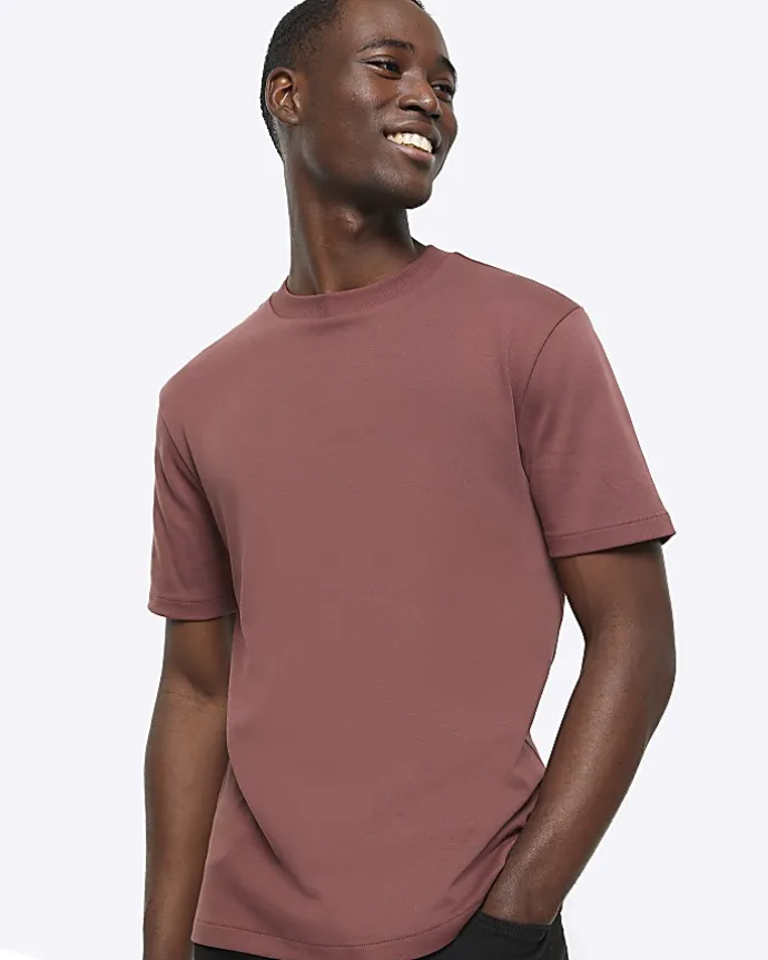 Brown RI studio slim fit t-shirt