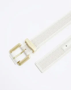Cream Canvas Belt