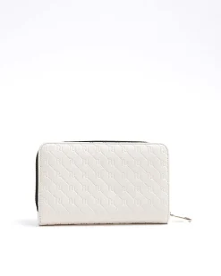 Cream embossed envelope purse
