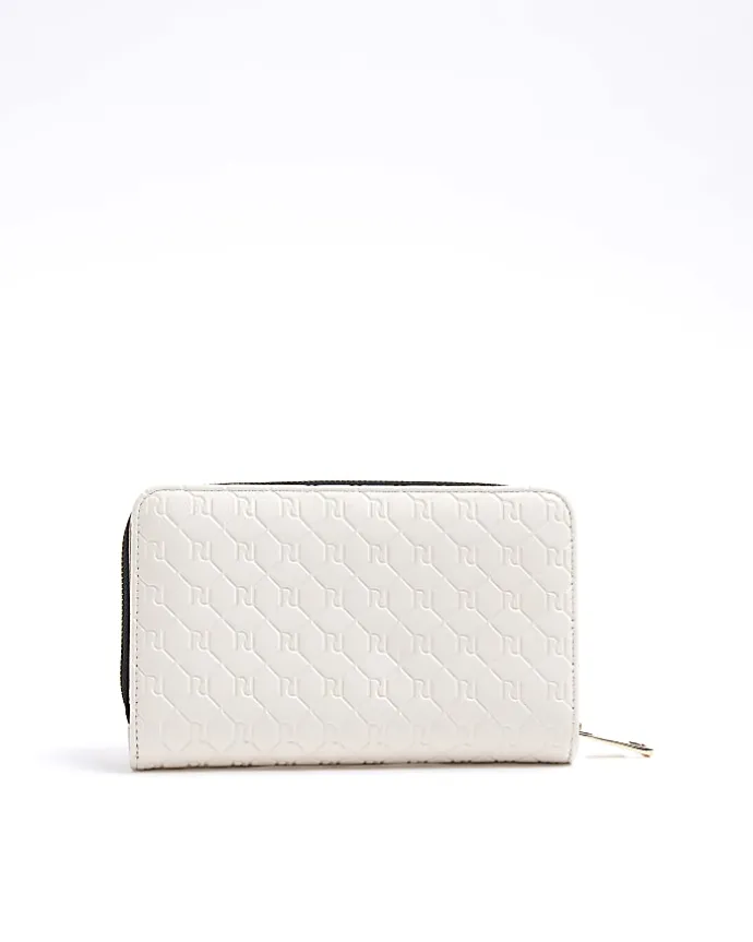 Cream embossed envelope purse