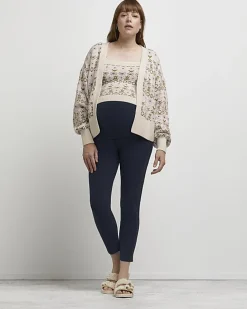 Cream maternity cami and cardigan set