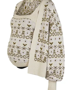 Cream maternity cami and cardigan set