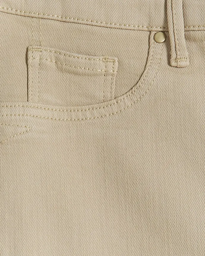 Cream mid rise bum sculpt jeggings