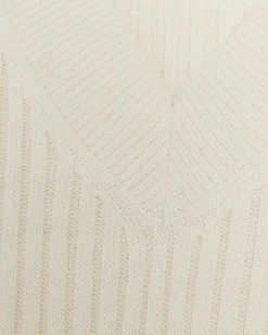 Cream rib jumper maxi dress