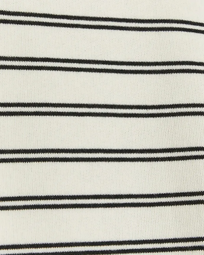 Cream stripe sweatshirt mini dress