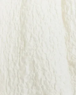 Cream textured long sleeve shirt