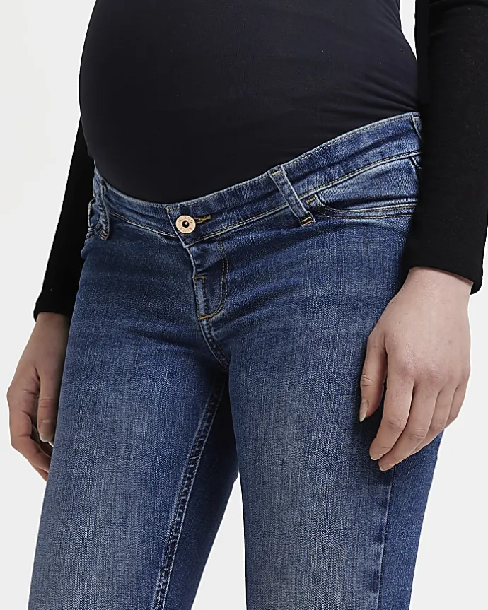 Dark blue molly maternity skinny jeans