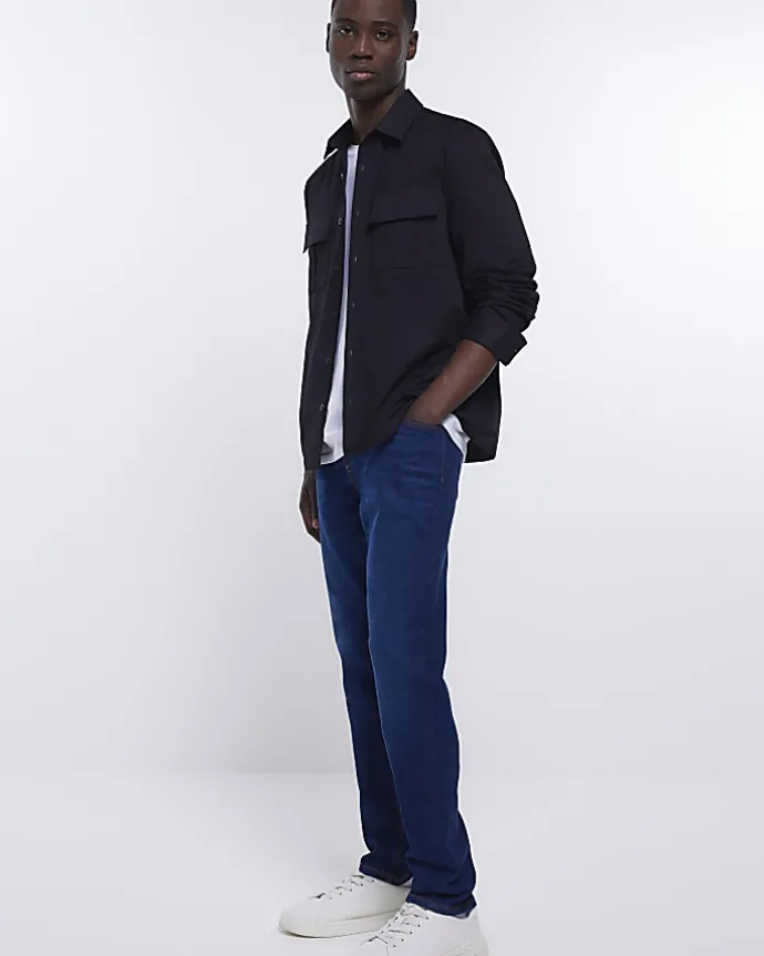 Dark blue slim fit jeans