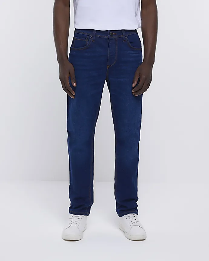 Dark blue slim fit jeans