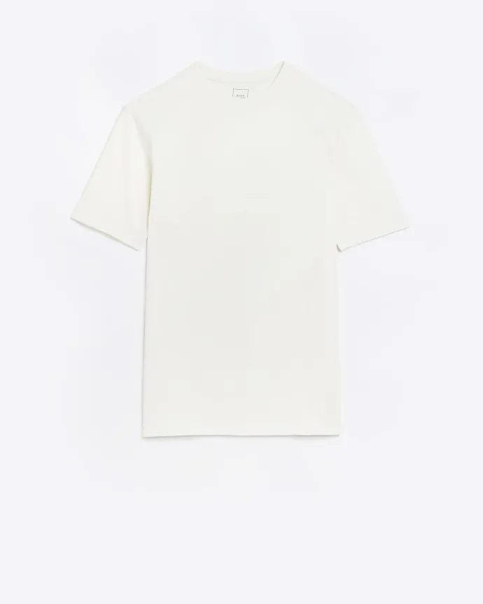 Ecru muscle fit t-shirt