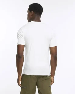 Ecru muscle fit t-shirt