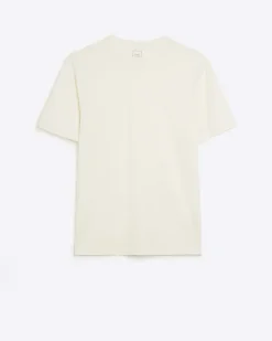 Ecru slim fit t-shirt