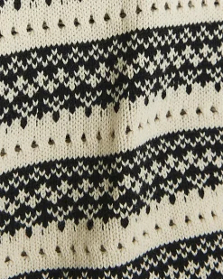Girls beige stripe knitted crop jumper