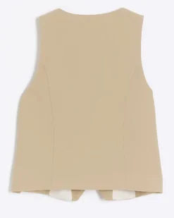 Girls beige waistcoat
