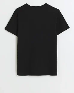 Girls black Paris graphic t-shirt