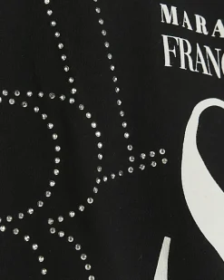 Girls black Paris graphic t-shirt
