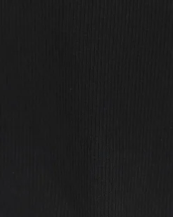 Girls black rib high neck tank top