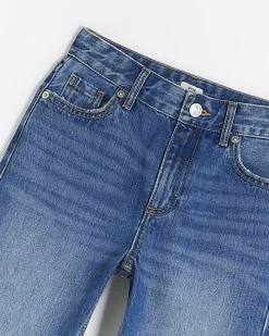 Girls blue straight leg jeans